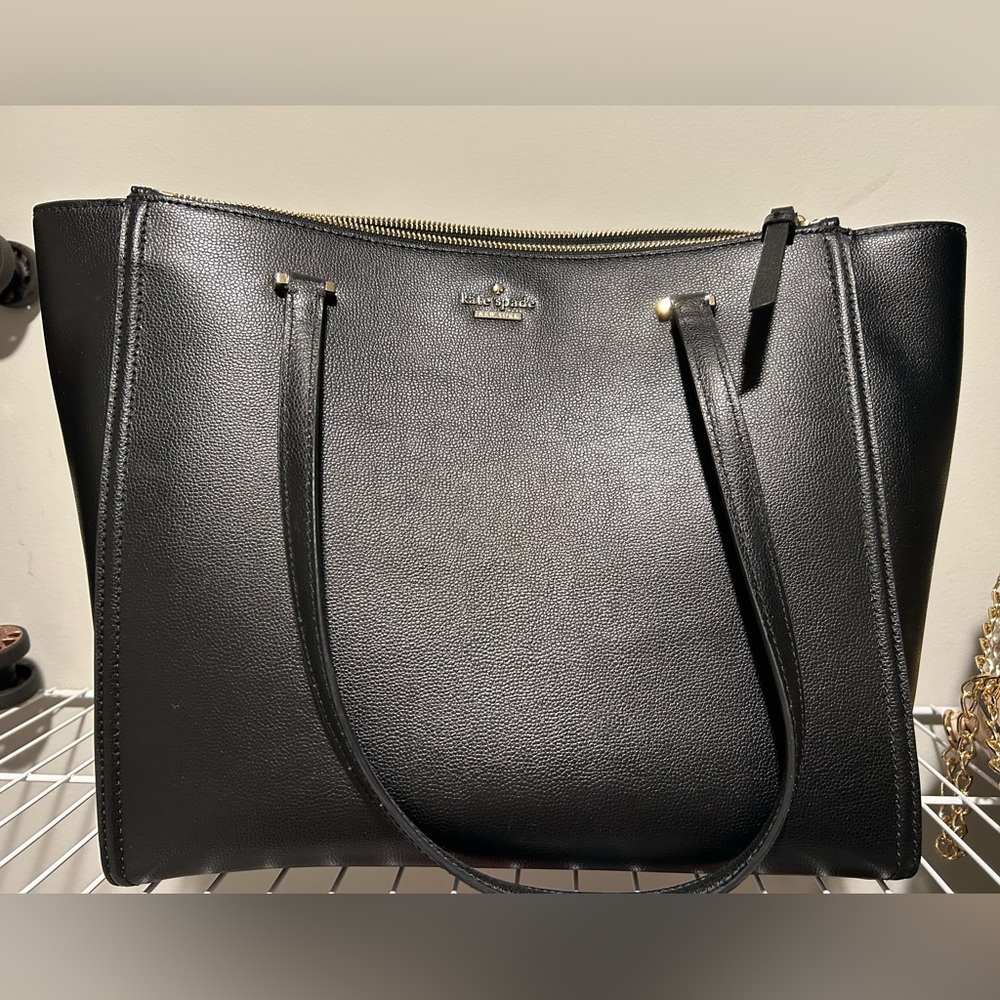 Selling Kate Spade black leather purse - it was a gift and I don’t use it.
